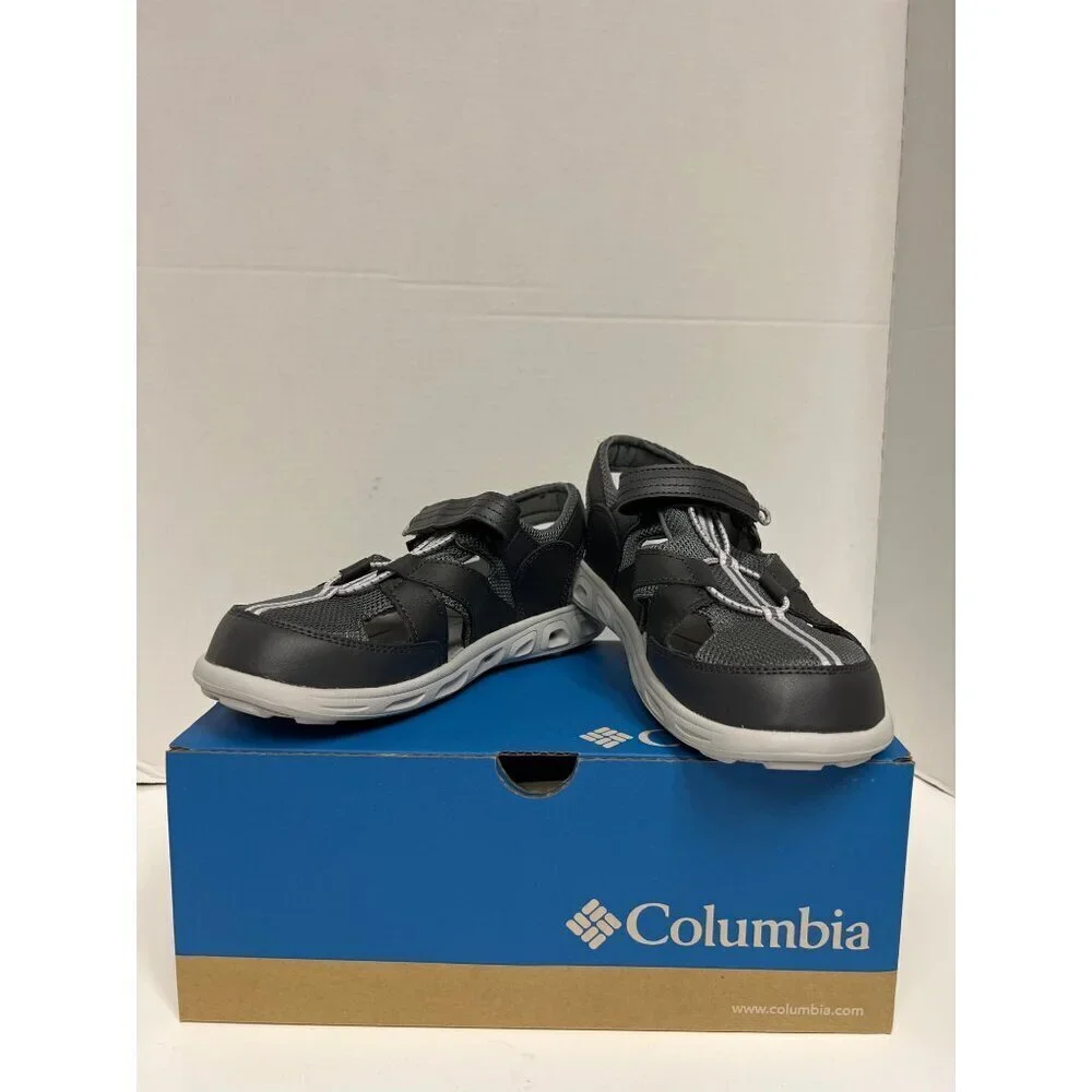 NEW! Columbia Techsun Wave Youth 1767561011 Shark Grey Sandals Youth Size 6